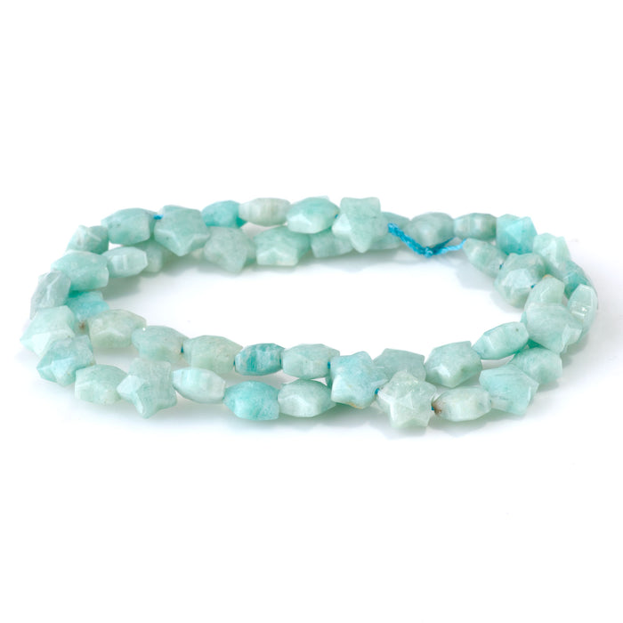 Brazilian Amazonite 8mm Faceted Star Bead - 15-16 Inch
