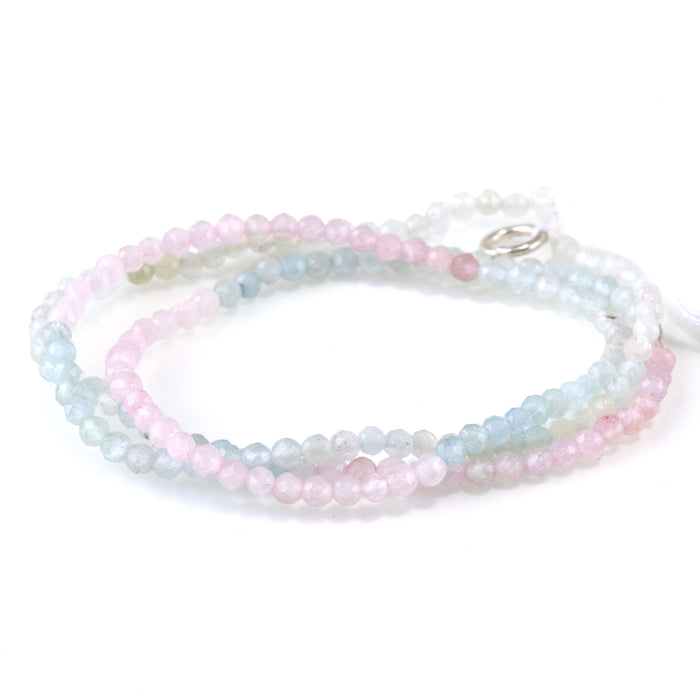 SPECIAL PRICE Mixed Beryl 2mm Faceted Round - 15 Inch