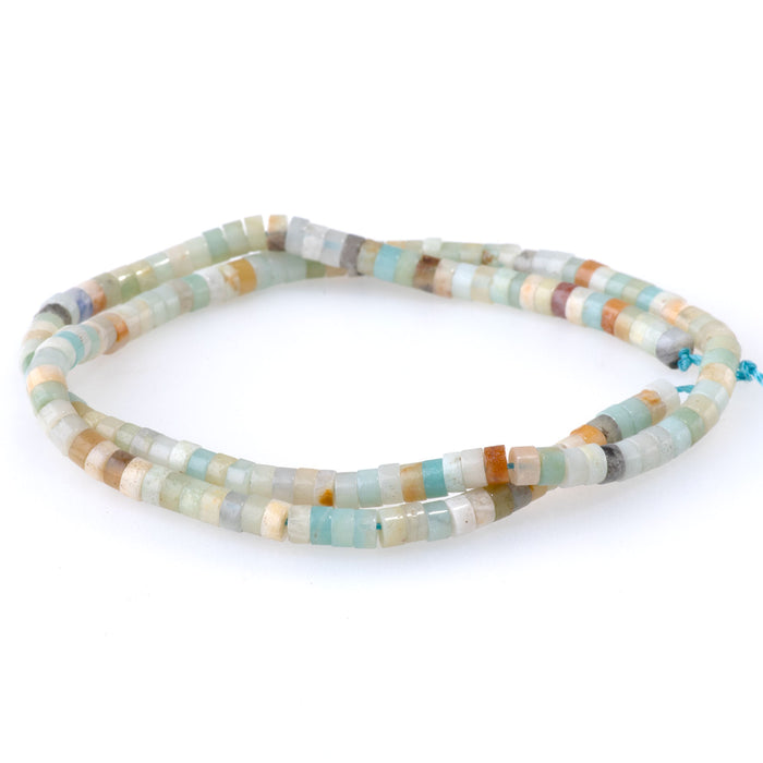 Black Gold Amazonite 2x4mm Heishi - 15-16 Inch