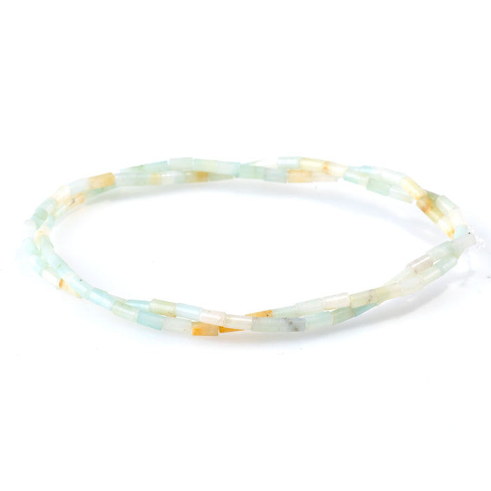 Black Gold Amazonite 2x4mm Tube - 15-16 Inch