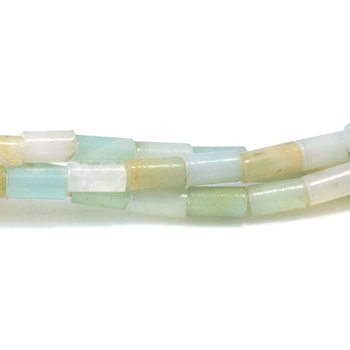 Black Gold Amazonite 2x4mm Tube - 15-16 Inch