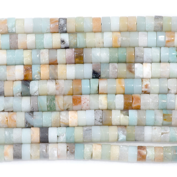 Black Gold Amazonite 3x6mm Heishi - 15-16 Inch