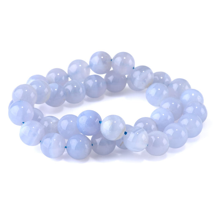 Blue Lace Agate 10mm Round A Grade - 15-16 Inch