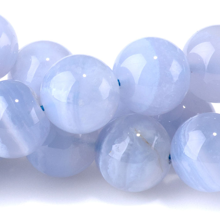 Blue Lace Agate 10mm Round A Grade - 15-16 Inch