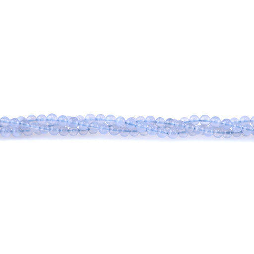 This is a Dakota Stones 4mm Blue Lace Agate Gemstone strand with A grade round beads in 15-16 inch strand.