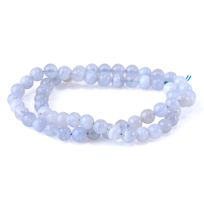 Blue Lace Agate 6mm Round A Grade - 15-16 Inch