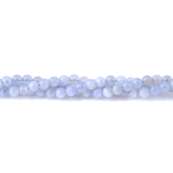 Blue Lace Agate 6mm Round A Grade - 15-16 Inch