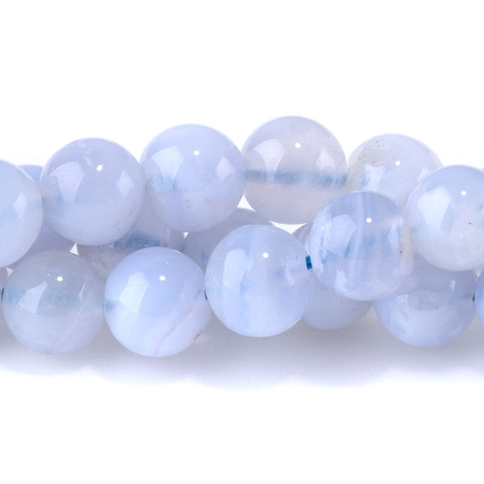 Blue Lace Agate 6mm Round A Grade - 15-16 Inch