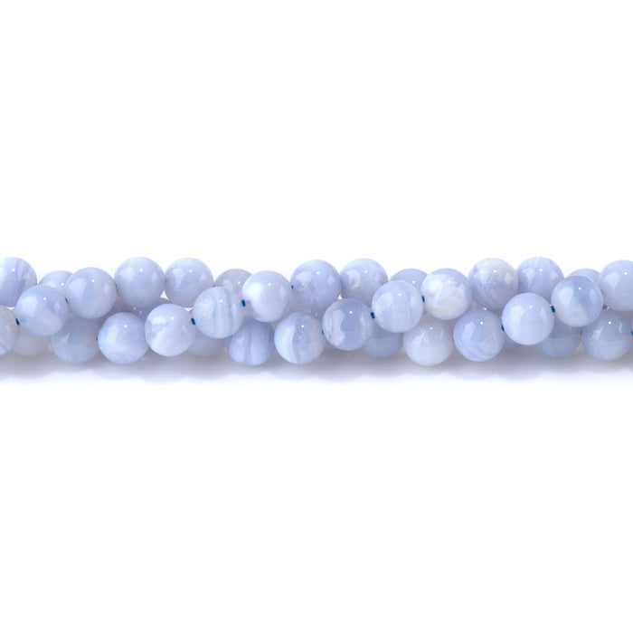 Blue Lace Agate 8mm Round A Grade - 15-16 Inch