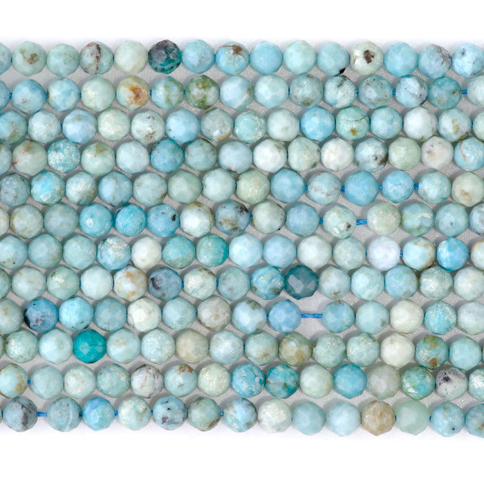 Blue Opal 4mm Microfaceted Round - 15-16 Inch