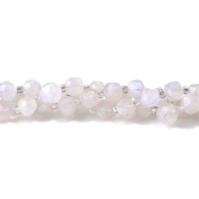 Blue Moonstone 10mm Faceted Nugget A Grade - 15-16 Inch