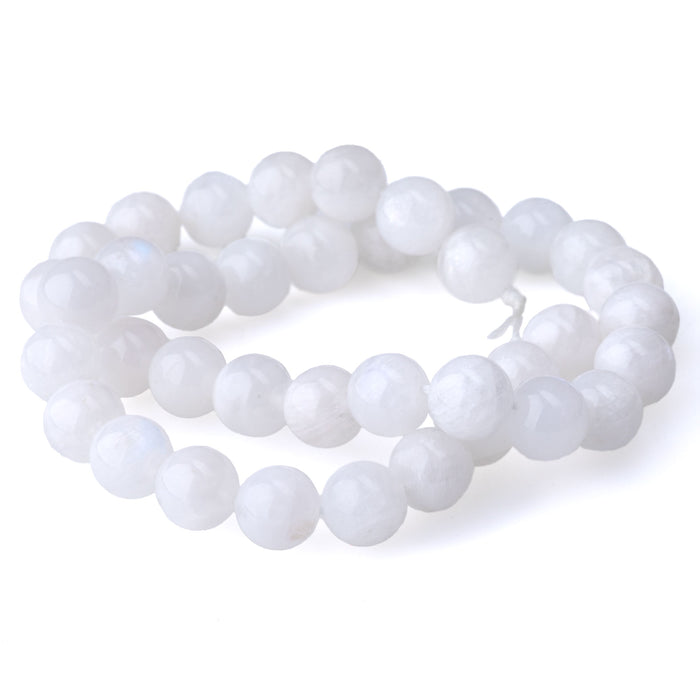 Blue Moonstone 10mm Round A Grade - 15-16 Inch