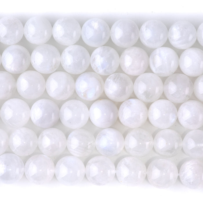 Blue Moonstone 10mm Round A Grade - 15-16 Inch