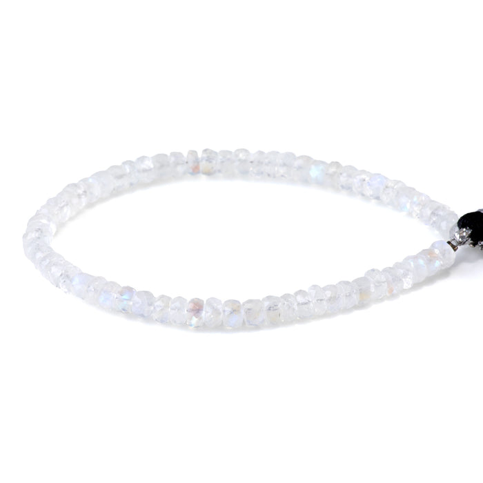 Blue Moonstone 2-4x5-6mm Faceted Irregular Tyre Bead - 8-Inch