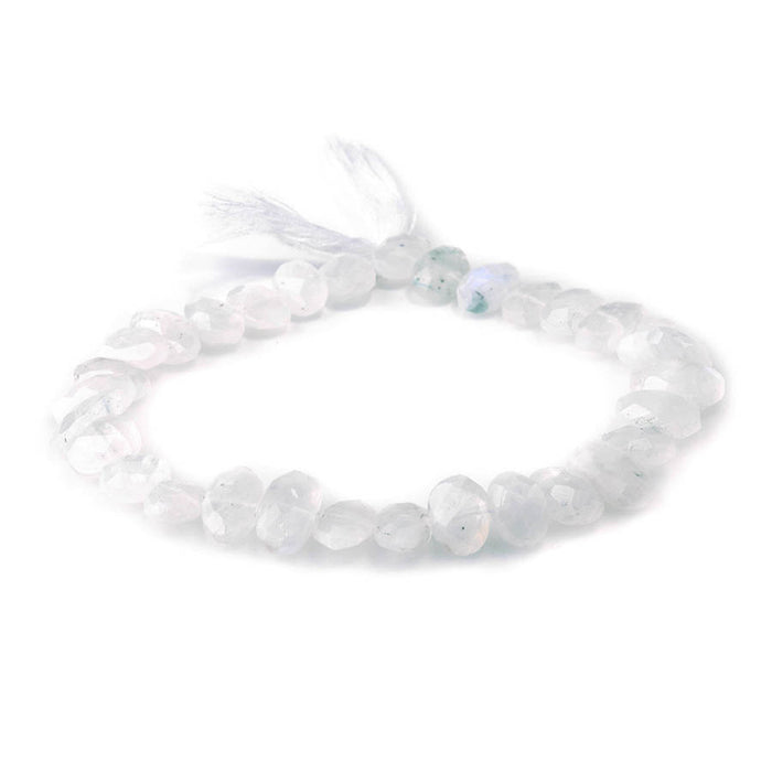 Blue Moonstone 7x10-9x14mm Faceted Irregular Oval -10 Inch