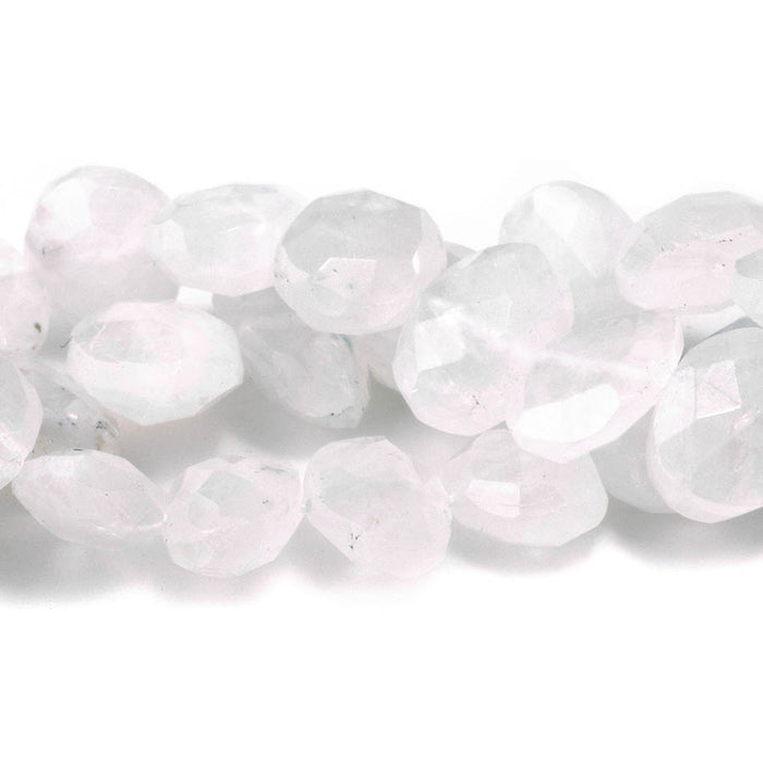 Blue Moonstone 7x10-9x14mm Faceted Irregular Oval -10 Inch