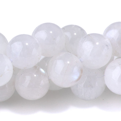 This is a Dakota Stones 8mm Blue Moonstone Gemstone strand with round beads in 15-16 inch strand.