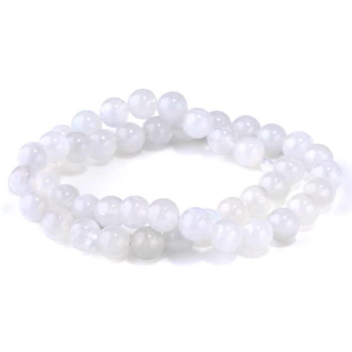 Blue Moonstone 8mm Round A Grade - 15-16 Inch
