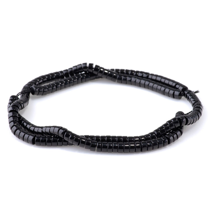 Black Obsidian 2x4mm Heishi - 15-16 Inch