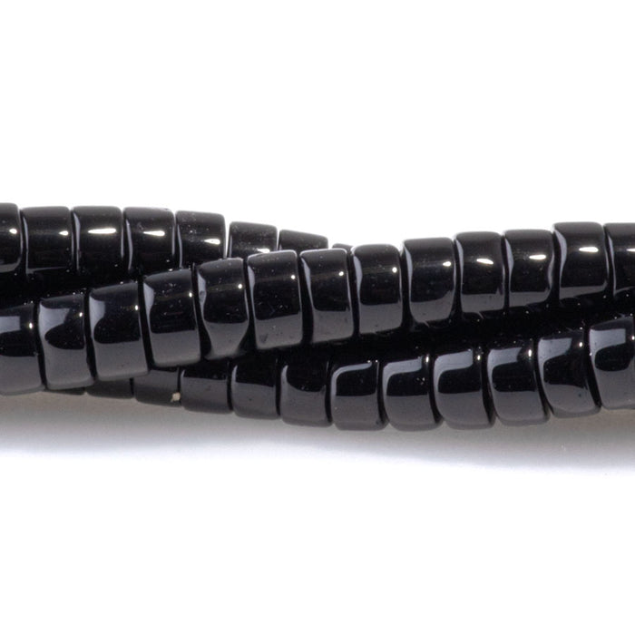 Black Obsidian 2x4mm Heishi - 15-16 Inch