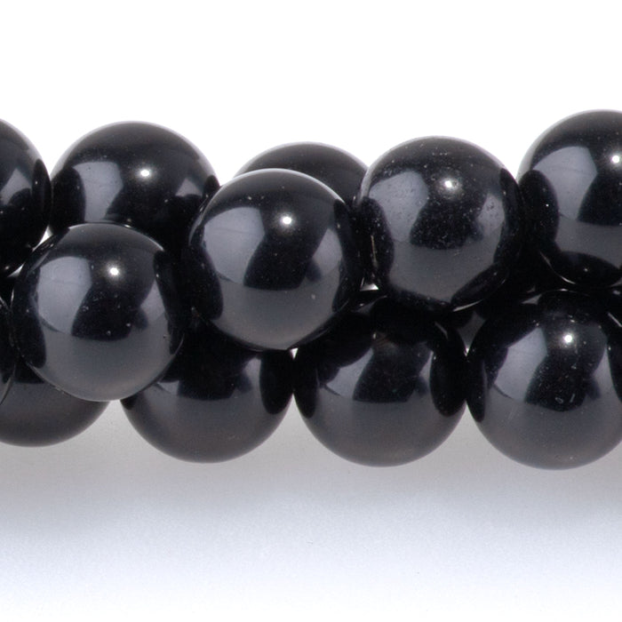 Black Obsidian 8mm Round - 15-16 Inch