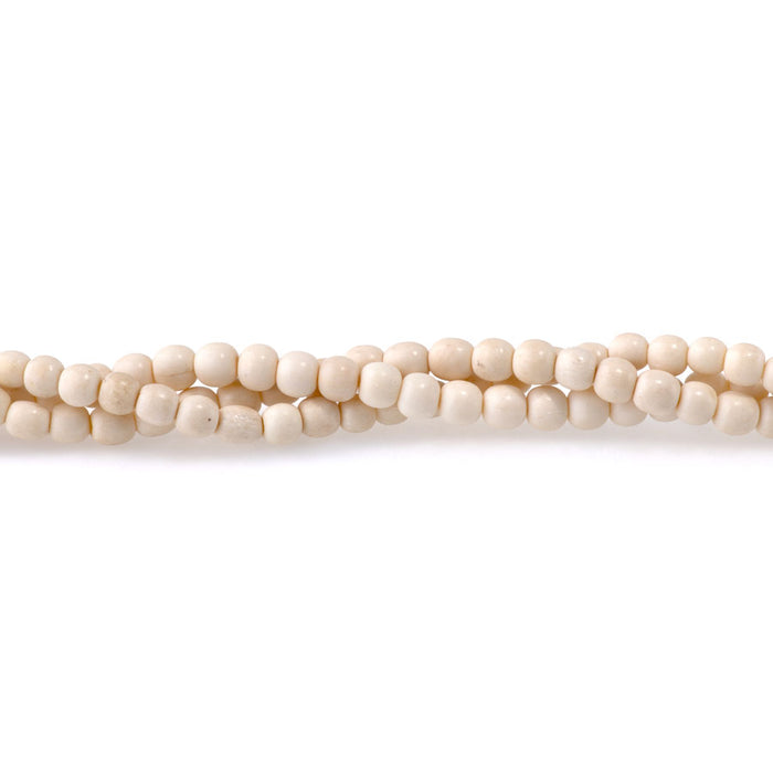 Bone 4-5mm Round - 15-16 Inch