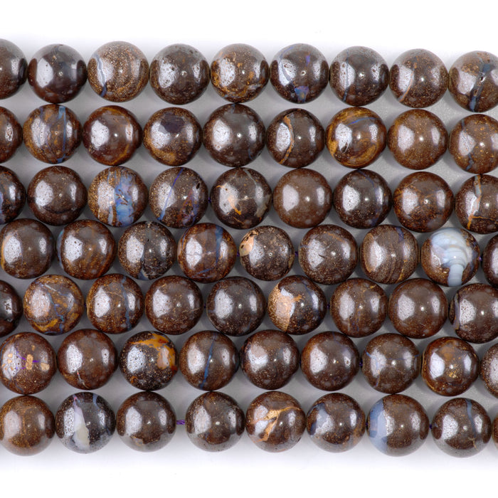 Australian Boulder Opal 8mm Round - 15-16 Inch