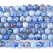 This is a Dakota Stones Blue Porcelain Agate8mm Gemstone strand with round beads in 15-16 inch strand.