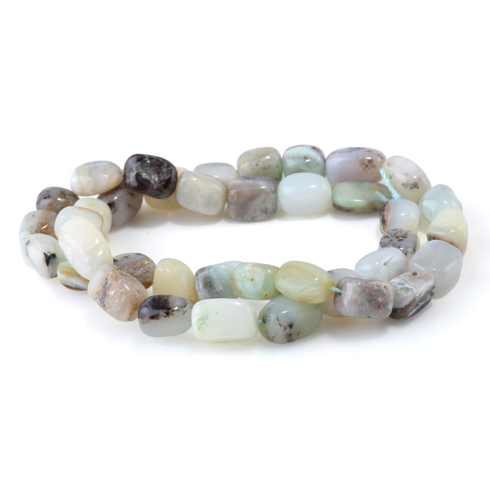 Blue Peruvian Opal 7x9mm Nugget - 15-16 Inch