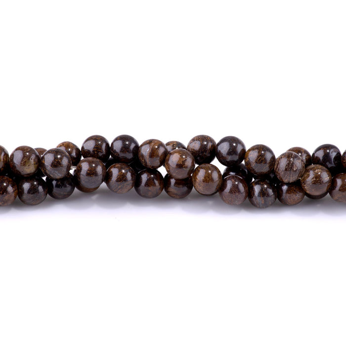 Bronzite 10mm Round - 15-16 Inch