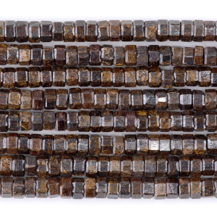 Bronzite 6mm Hexagon - 15-16 Inch