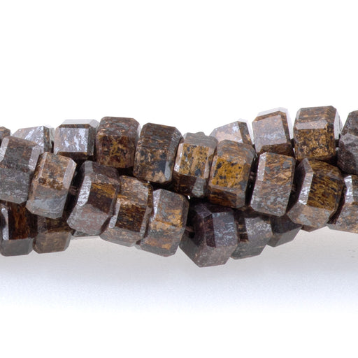 This is a Dakota Stones 6mm Bronzite Hexagon Gemstone strand of round beads in 15-16 inch strand.