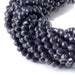 This is a Dakota Stones 4mm Blue Goldstone Microfaceted Gemstone strand with round beads in 15-16 inch strand.