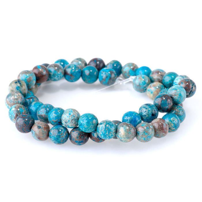 Blue Sky Jasper Dyed 8mm Round - 15-16 Inch