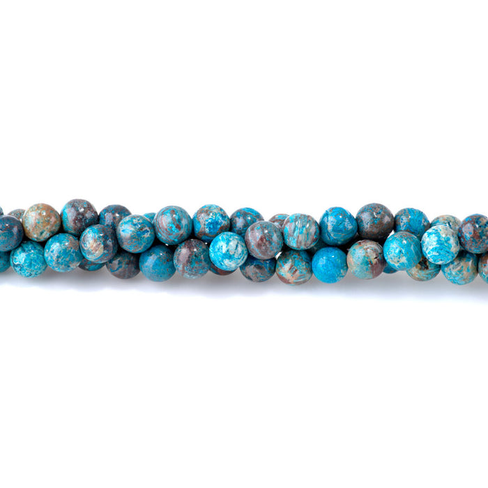 Blue Sky Jasper Dyed 8mm Round - 15-16 Inch