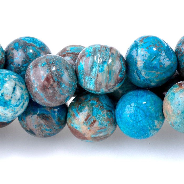 Blue Sky Jasper Dyed 8mm Round - 15-16 Inch