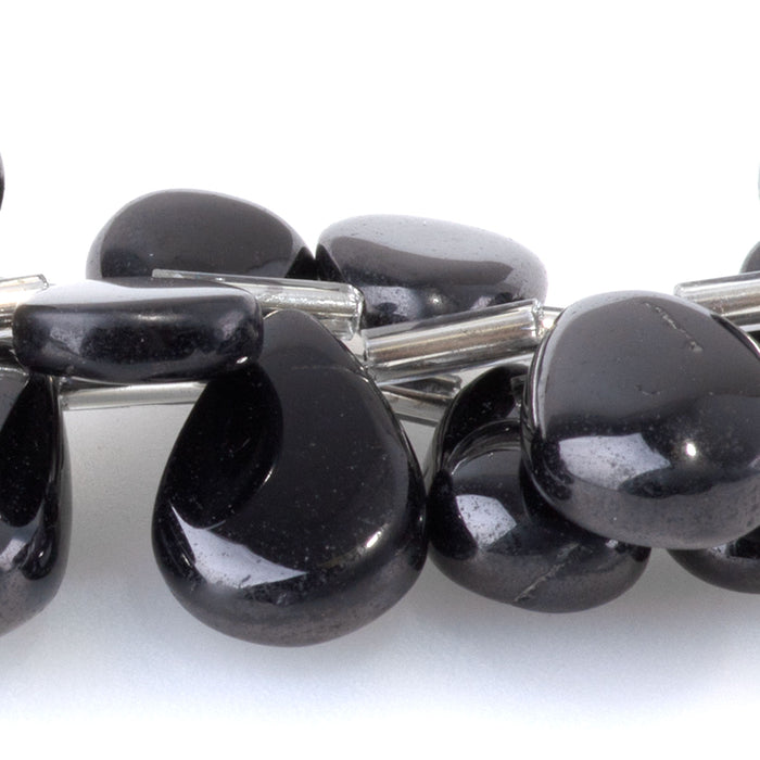 Black Spinel 5x9-10x18mm Drop - 8 Inch