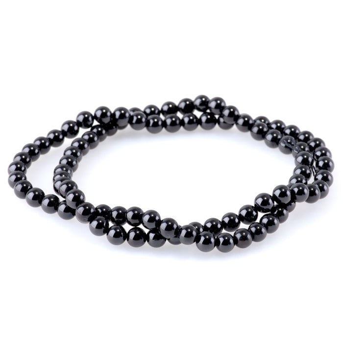 Black Spinel 5mm Round - 15-16 Inch