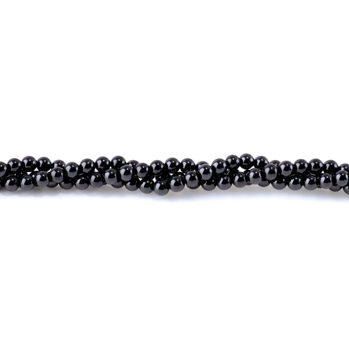 Black Spinel 5mm Round - 15-16 Inch