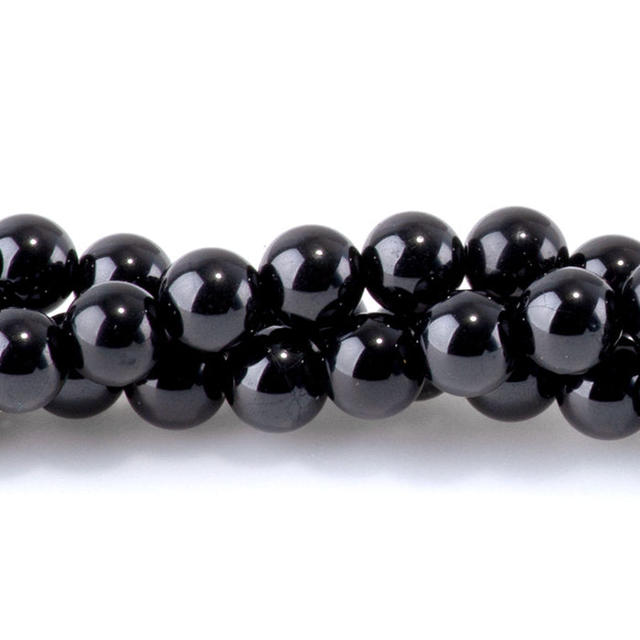 Black Spinel 5mm Round - 15-16 Inch