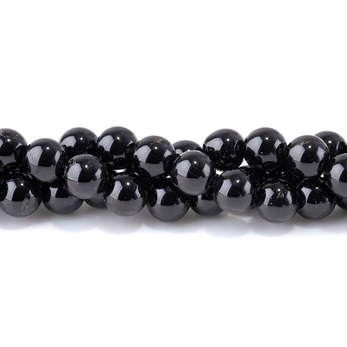 Black Tourmaline 14mm Round - 15-16 Inch