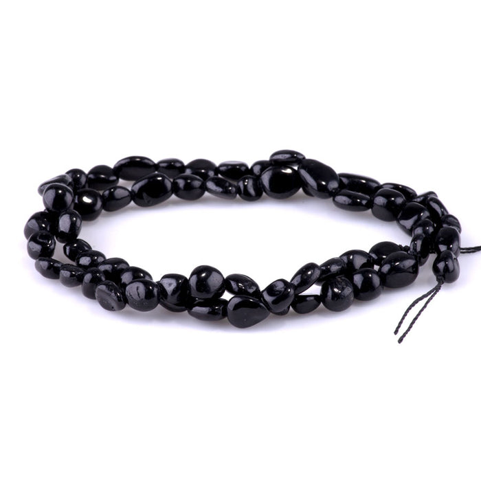 Black Tourmaline 6-8mm Pebble 15-16