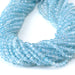 This is a Dakota Stones 4mm Blue Topaz Microfaceted Gemstone strand with A grade round beads in 15-16 inch strand.