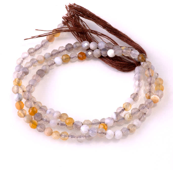 SPECIAL PRICE Botswana Agate 3mm Faceted Round - 15 Inch