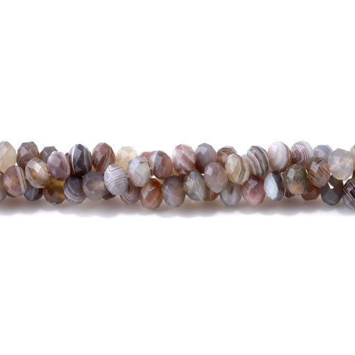 This is a Dakota Stones 8mm Botswana Agate Gemstone strand with rondelle beads in 8 inch strand.