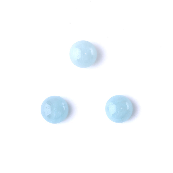 Aquamarine 10mm A Grade Coin Cabochon