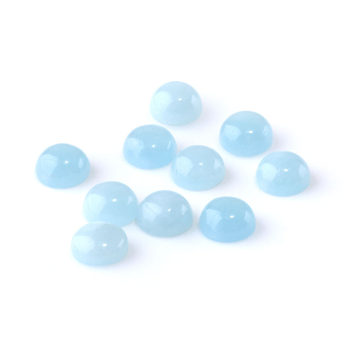 Aquamarine 10mm A Grade Coin Cabochon