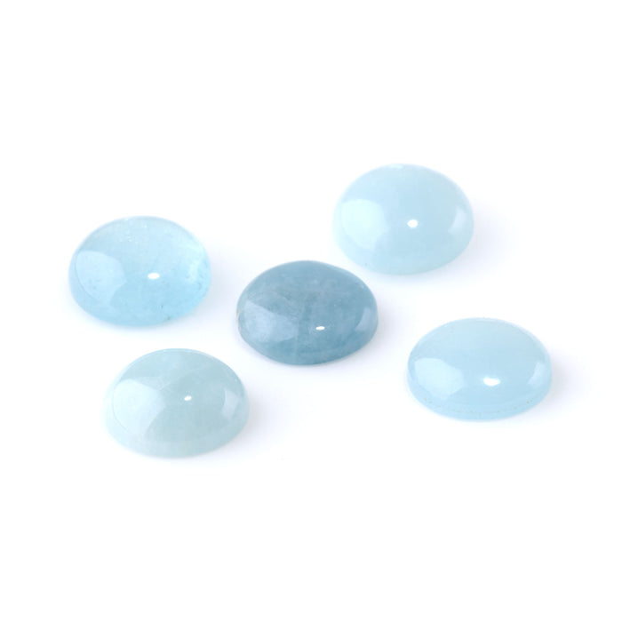 Aquamarine 15mm A Grade Coin Cabochon