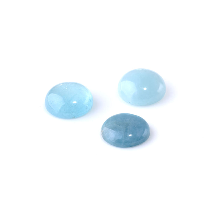 Aquamarine 15mm A Grade Coin Cabochon