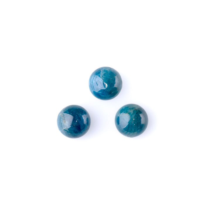 Blue Apatite 10mm A Grade Coin Cabochon